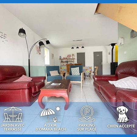Sweet Omaha Belle Maison Recente Lumineuse Et Cosy Bien Equipee Jardin Clos 15 Mn A Pied Plage Omaha Beach Et Proche De Bayeux & Port En Bessin Saint-Laurent-sur-Mer Dış mekan fotoğraf