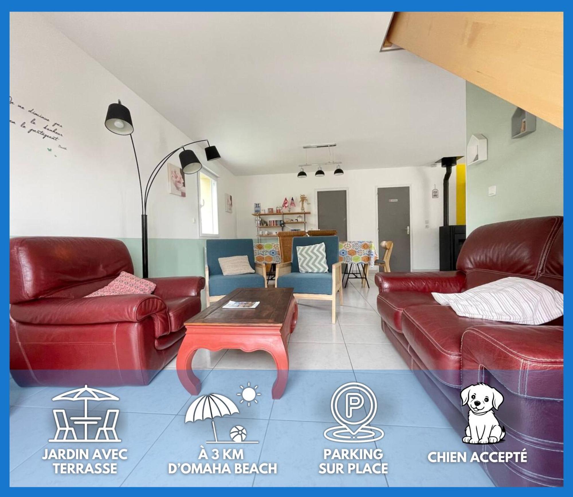 Sweet Omaha Belle Maison Recente Lumineuse Et Cosy Bien Equipee Jardin Clos 15 Mn A Pied Plage Omaha Beach Et Proche De Bayeux & Port En Bessin Saint-Laurent-sur-Mer Dış mekan fotoğraf